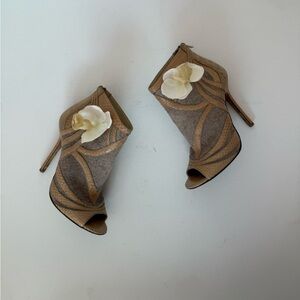Up-cycled Jimmy Choo Orchid flowers sandals Heels shoes pumps boots 6 36 wedding